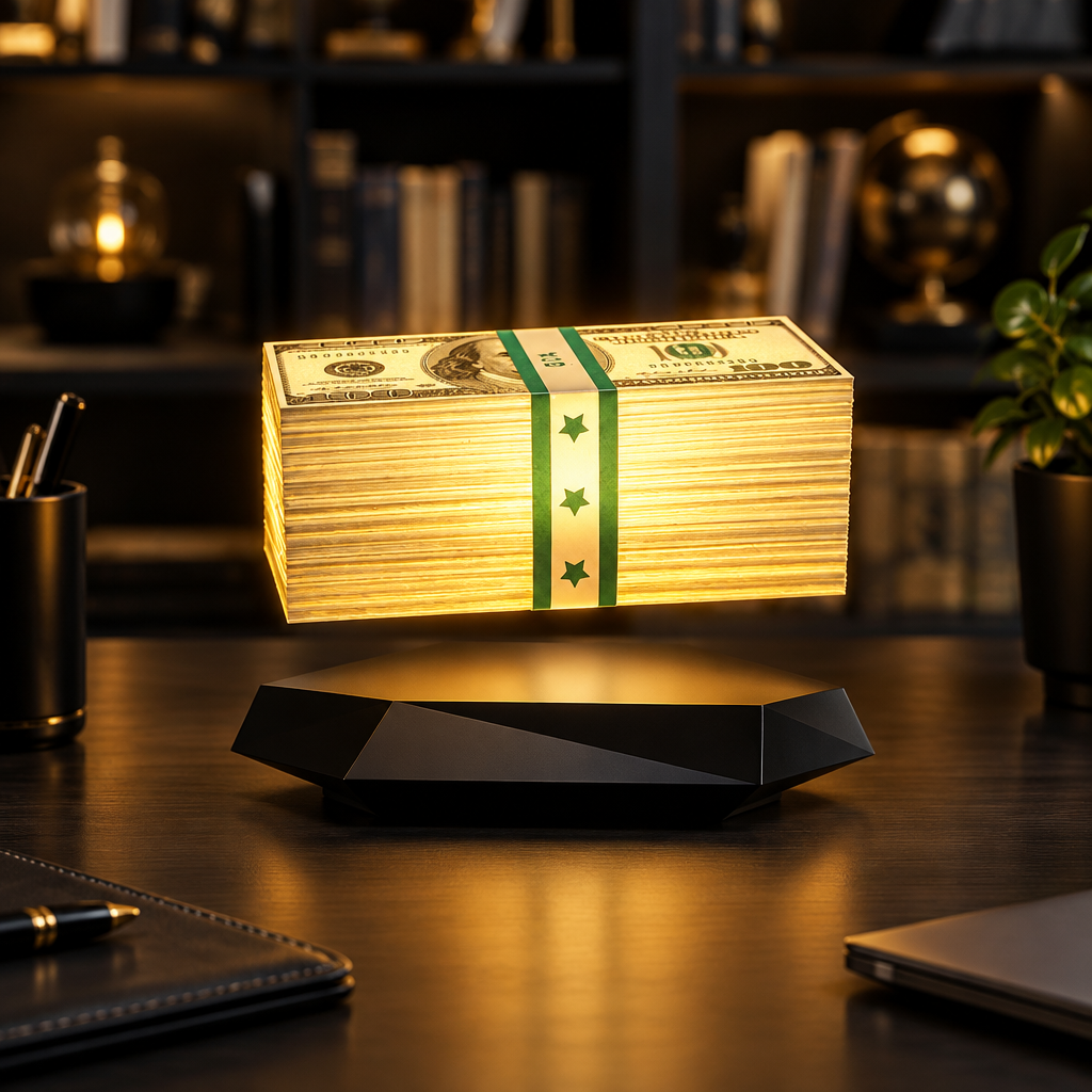FloatCash Lampe auf dem Schreibtisch